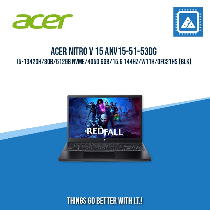 ACER NITRO V 15 ANV15-51-53DG I5-13420H/8GB/512GB NVME/4050 6GB | BEST FOR GAMING AND AUTOCAD LAPTOP ACER NITRO V 15 ANV15-51-53DG I5-13420H/8GB/512GB NVME/4050 6GB | BEST FOR GAMING AND AUTOCAD LAPTOP